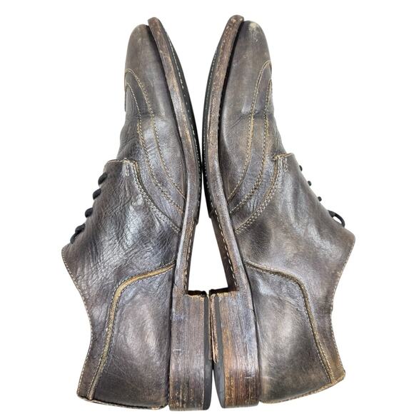 Bed Stu Men's Basalt Derby Wingtip Gray Brown Leather Mens Size 11 - Picture 7 of 12